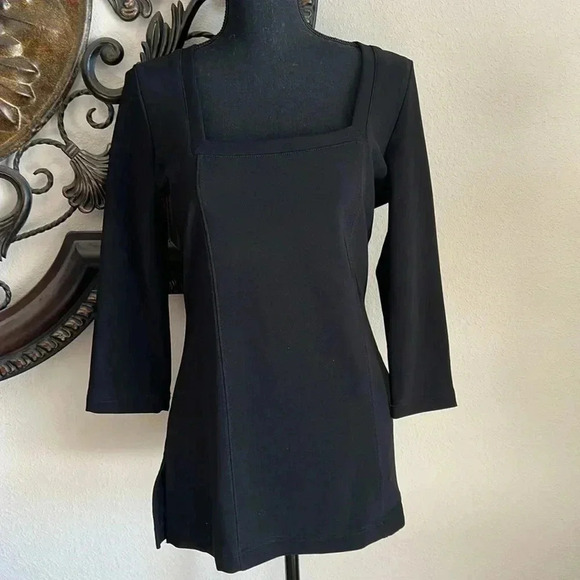 Boston Proper Women’s Split Hem Square Neck Tunic Medium - Picture 7 of 13